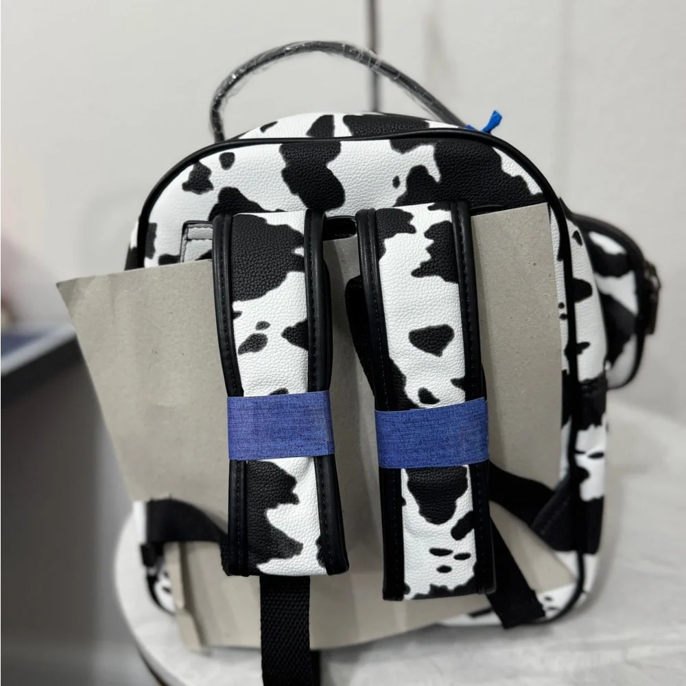 Wrangler Cow Print Backpack With Coin Pouch - Black NWT